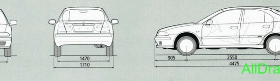 Mitsubishi Carisma (2004) (Mitsubishi Harisma (2004)) - drawings (drawings) of the car